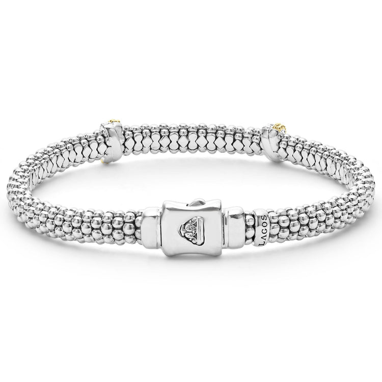 Double X Caviar Diamond Bracelet | 6mm (Size S+)