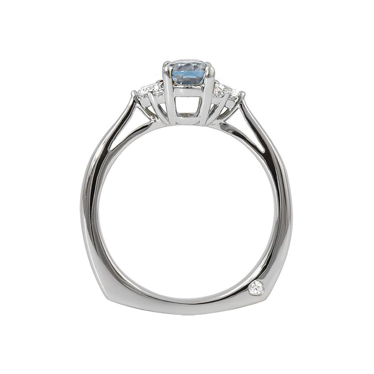 Aquamarine & Diamond Ring
