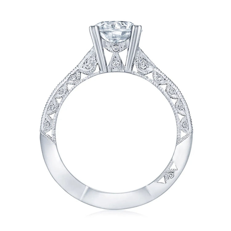 Classic Crescent Diamond Semi Mount Ring