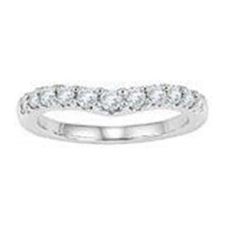 Diamond Curved Fitted Band