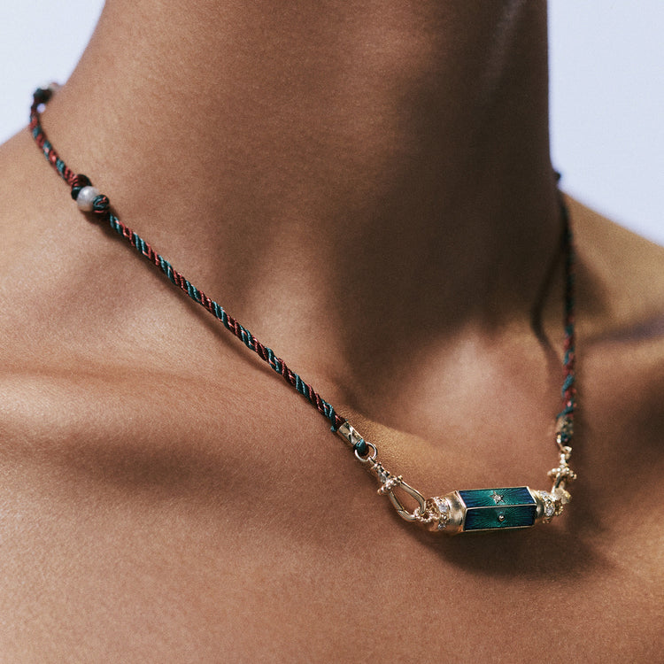 Blue Baby Locket Necklace