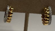 Huggie Hoop Earrings with Diamonds