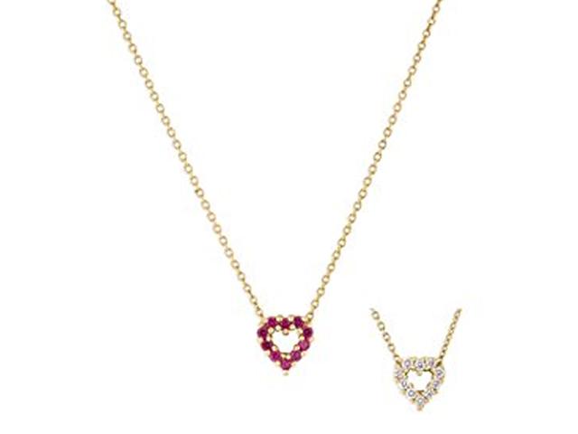 Ruby & Diamond Reversible Pendant