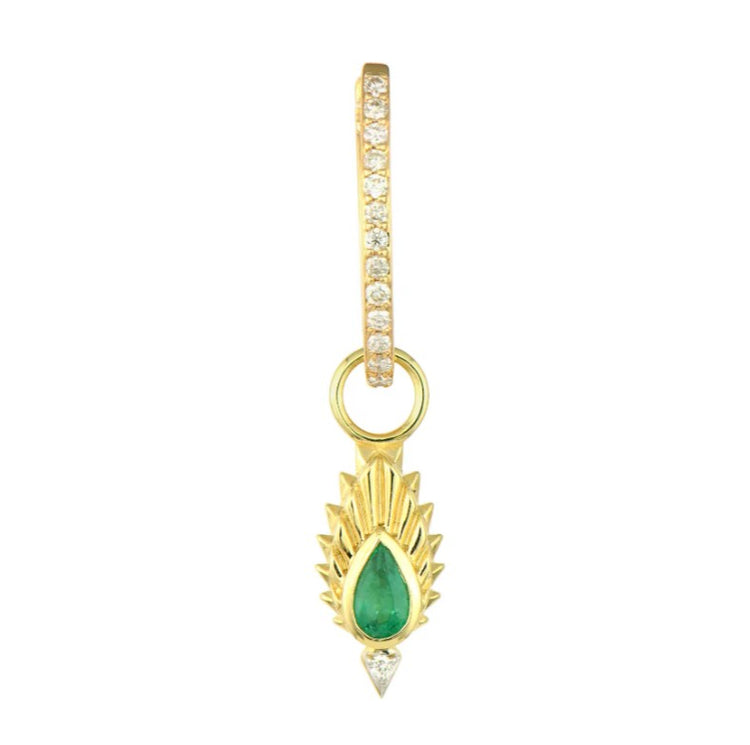 Tiny Peacock Feather Charm