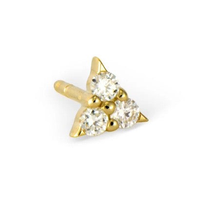 Spiky Diamond Trio Stud