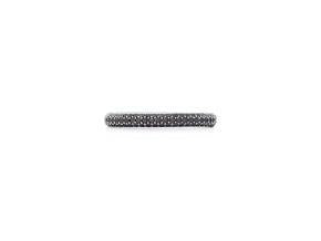 Three-Row Ring with Pavé Black Diamonds