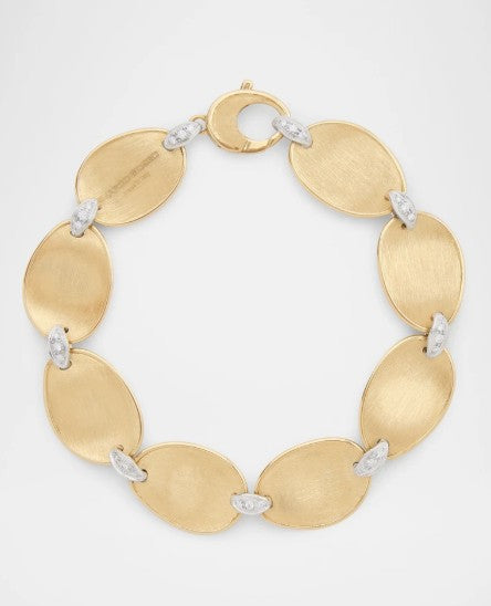 18K Yellow Gold Bracelet With Diamond Accents