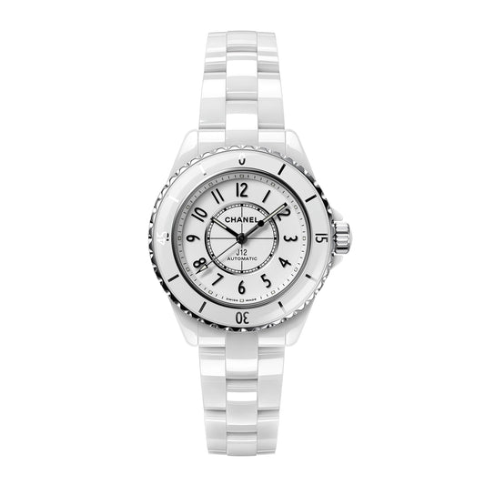 White Ceramic J12 Self-Winding Watch