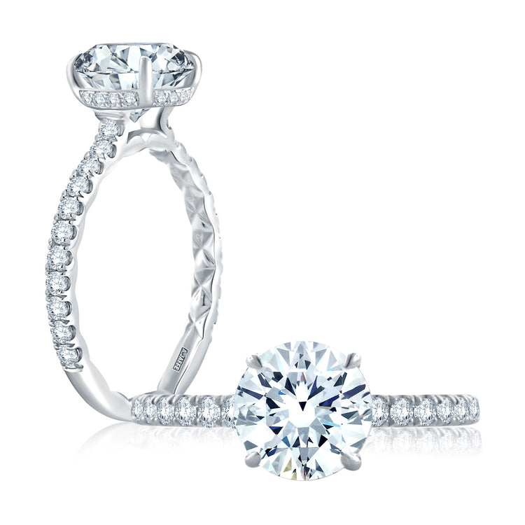 Diamond Semi Mount Ring | 14k White (1.00ct Head)