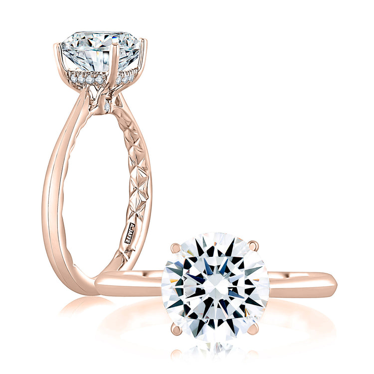 Diamond Semi Mount Ring | 14k Rose (1.50ct Head)