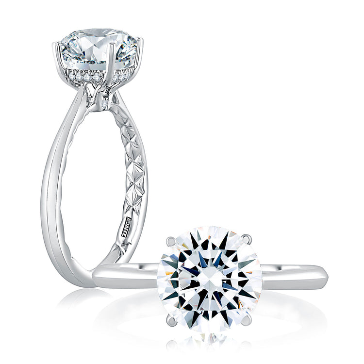 Diamond Semi Mount Ring | 14k White (2.00ct Head)