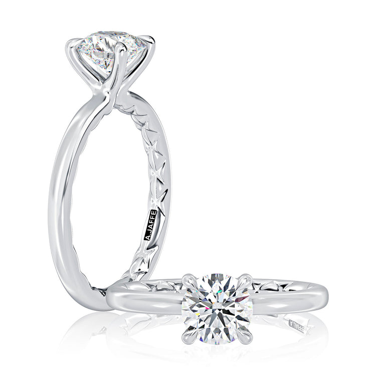 Solitaire Ring | 14k White (1.50ct Head)