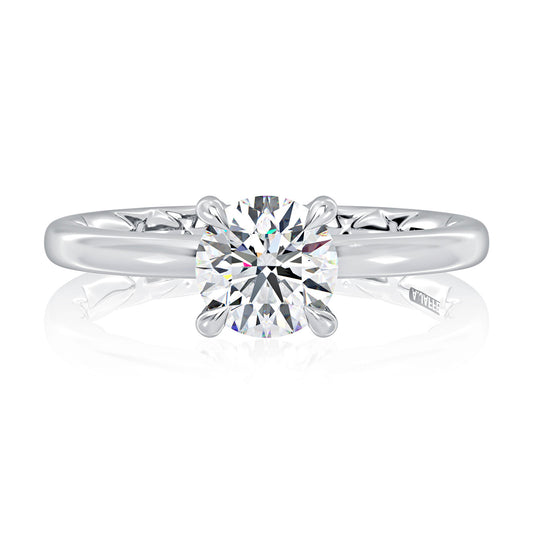 Solitaire Ring | 14k White (1.50ct Head)