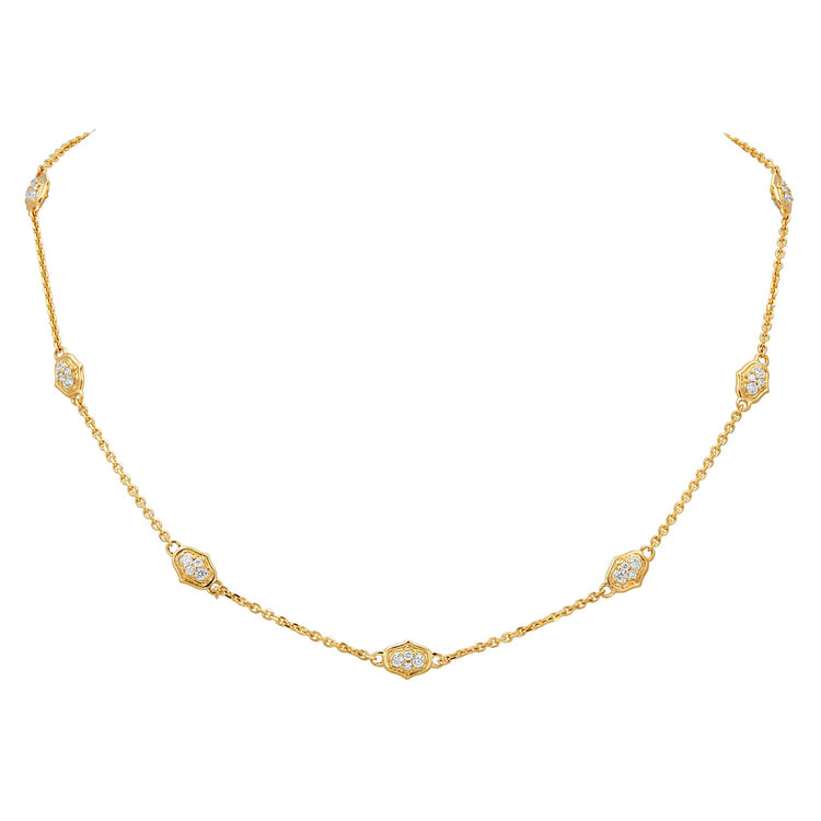 18k Yellow Gold Secret Garden Diamond Necklace