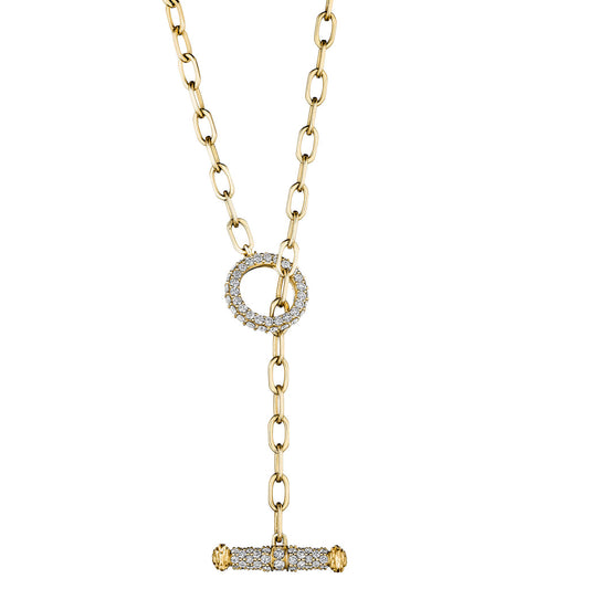 Diamond Toggle Chain Link Necklace
