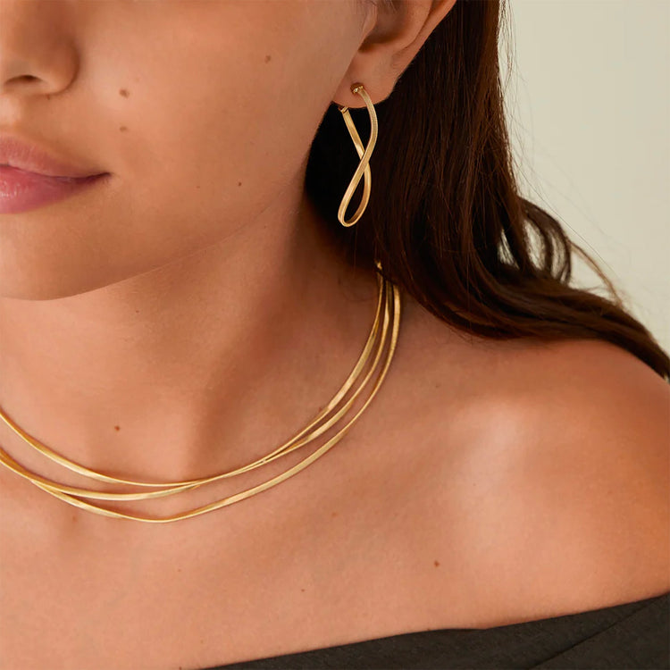 Marrakech Twisted Irregular Medium Hoops
