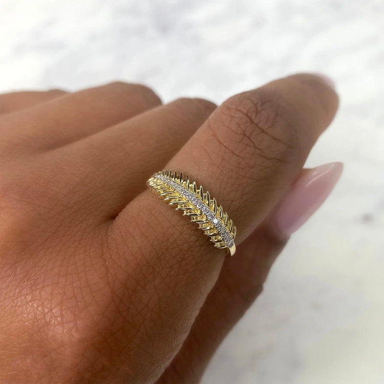 Diamond Laurel Wreath Ring