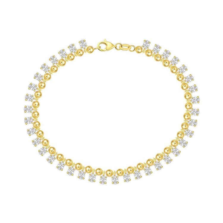 Lab Grown Oval Diamond Dangle Bracelet