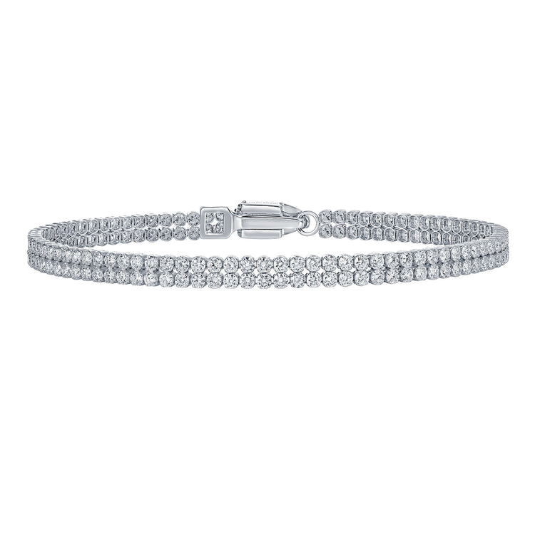 Lab Grown Diamond Two-Row Line Bracelet