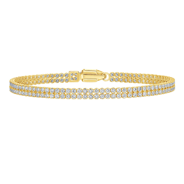 Lab Grown Diamond Two-Row Line Bracelet