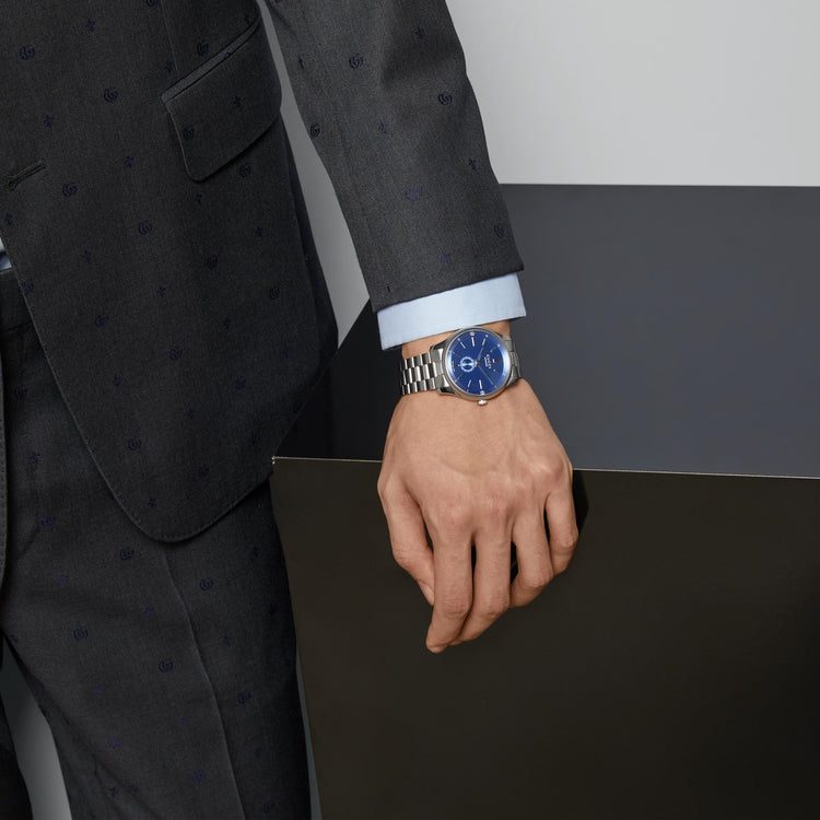 G-Timeless Blue Dial Stainless Steel Watch 40mm