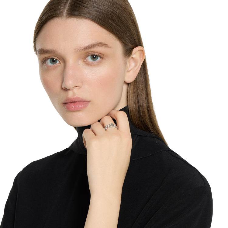 STSLVR 5MM GUCCI INTERLOCKING RING SIZE 14