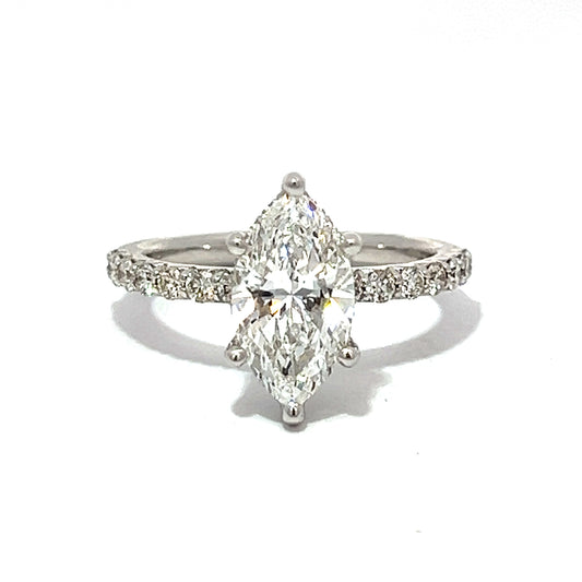 Lab Grown Marquise Diamond Ring