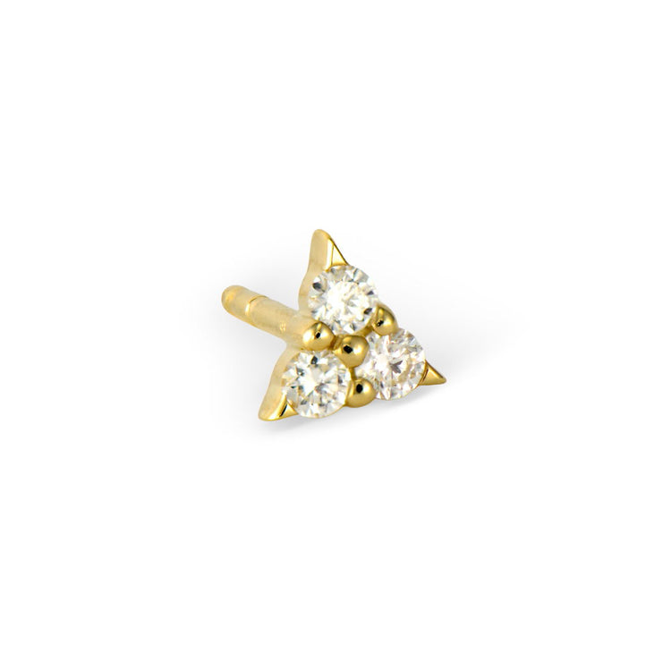 Spiky Diamond Trio Stud