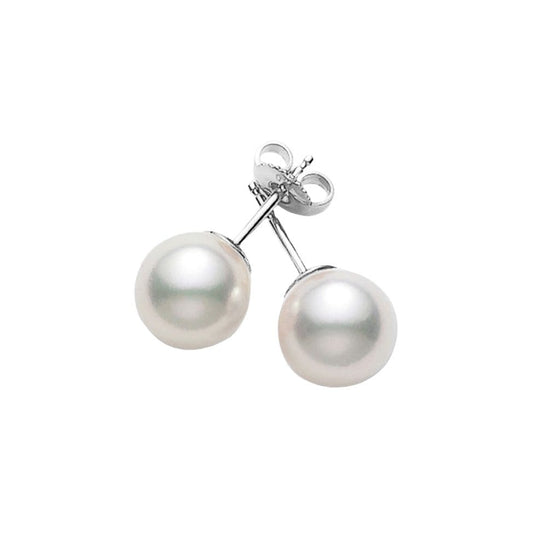 Akoya Pearl Everyday Essentials Stud Earrings (A 6.5-6mm) - Mikimoto- Diamond Cellar