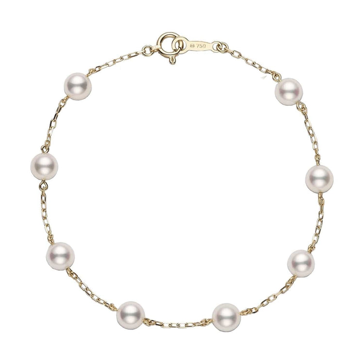 Akoya Pearl Station Everyday Essentials Bracelet (6-5.5mm A+) - Mikimoto- Diamond Cellar