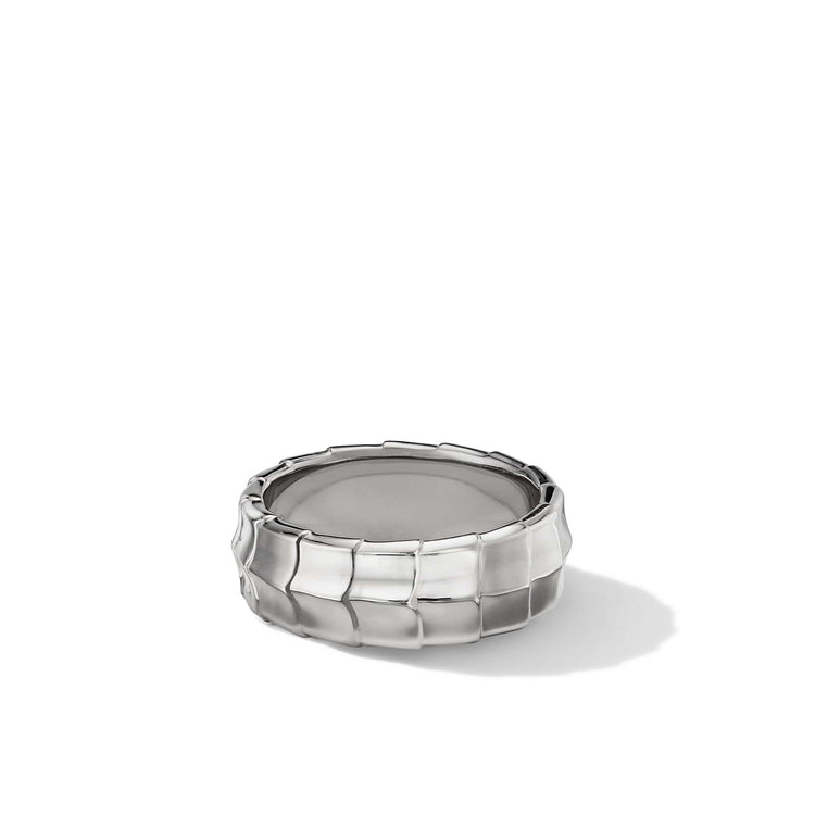 Armory Band Ring in 18K White Gold - David Yurman- Diamond Cellar