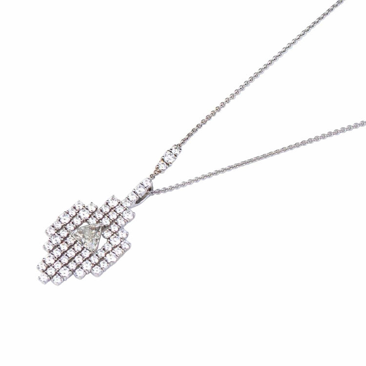 Bespoke Trillion Diamond Necklace - Diamond Cellar- Diamond Cellar