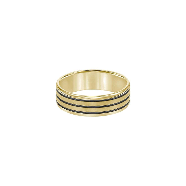 Black Stripe 7mm Band - Frederick Goldman- Diamond Cellar