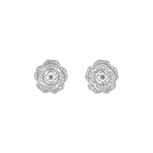 Bouton de Camélia Earrings - Chanel- Diamond Cellar