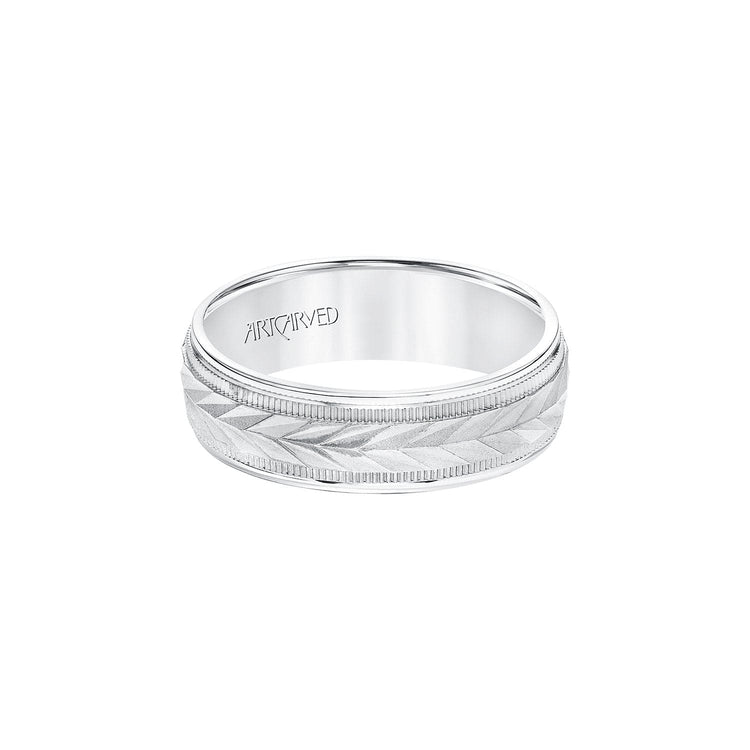 Classic Wheat Motif 6.5mm Band - Frederick Goldman- Diamond Cellar