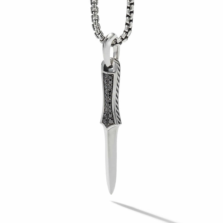 Dagger Amulet with Pave BlackDiamonds - David Yurman- Diamond Cellar