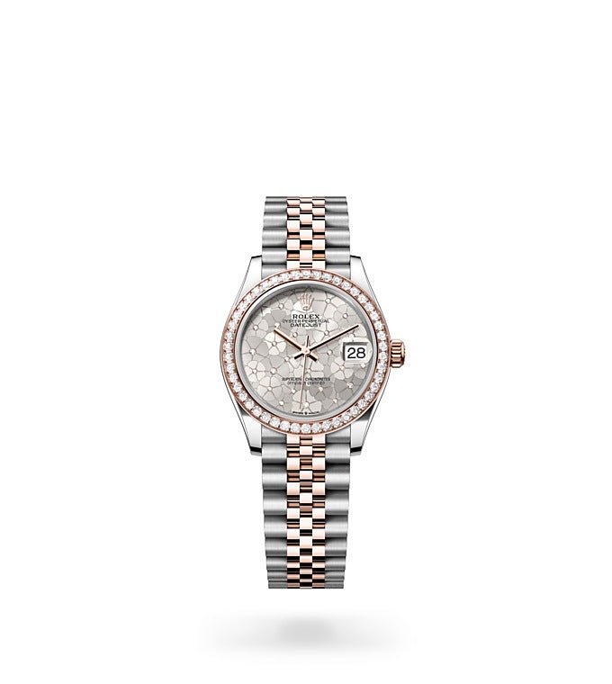 Rolex lady datejust 28 sales oystersteel and everose gold