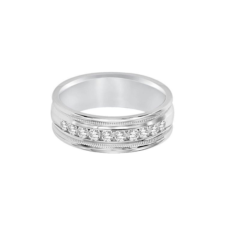 Diamond and Milgrain Band - Frederick Goldman- Diamond Cellar