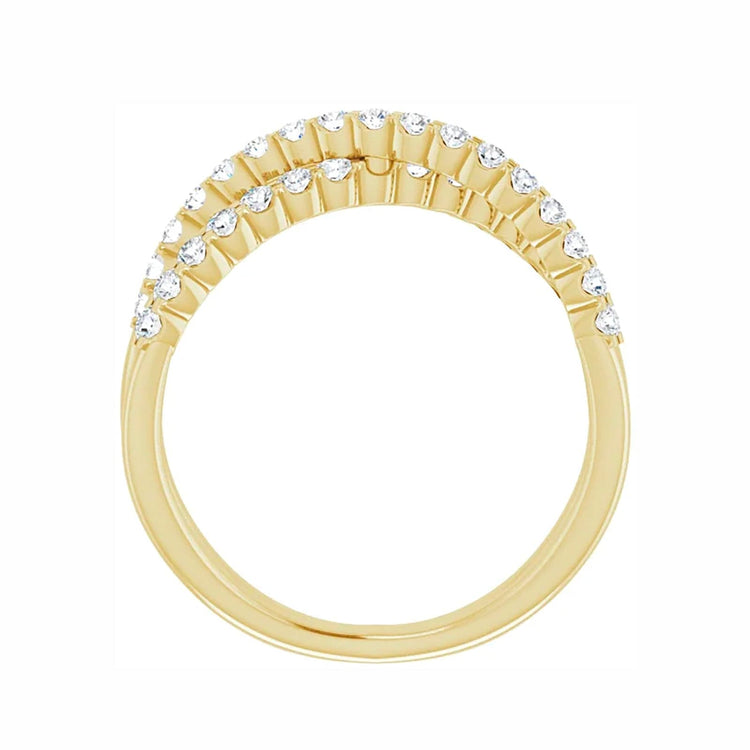 Diamond Criss-Cross Ring - Diamond Cellar- Diamond Cellar