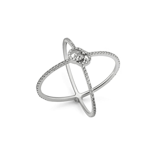 Diamond Gg Running Ring (Size 14) - Gucci- Diamond Cellar