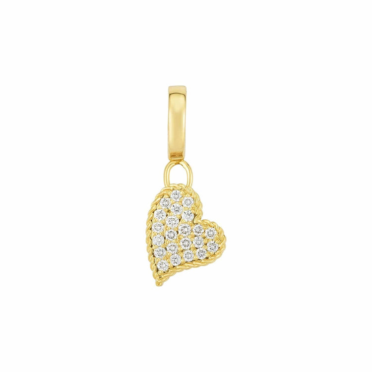 Diamond Heart Charm - Roberto Coin- Diamond Cellar