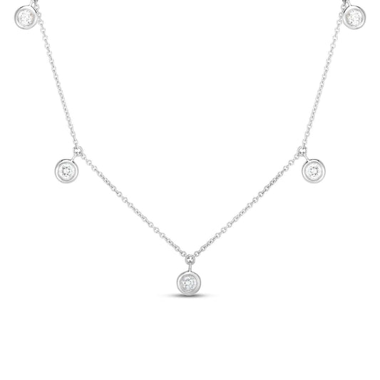 Diamonds by the Inch 5-Station Drop Necklace - Roberto Coin- Diamond Cellar