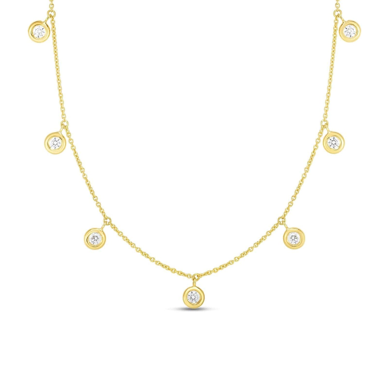 Diamonds by the Inch 7-Station Drop Necklace - Roberto Coin- Diamond Cellar