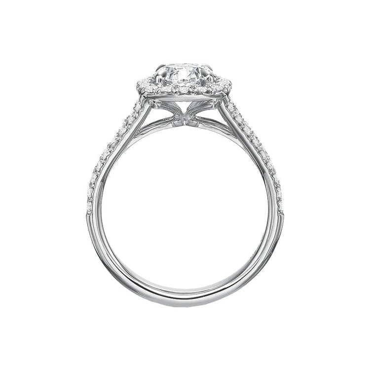 Elege Diamond Halo Ring - Precision Set- Diamond Cellar