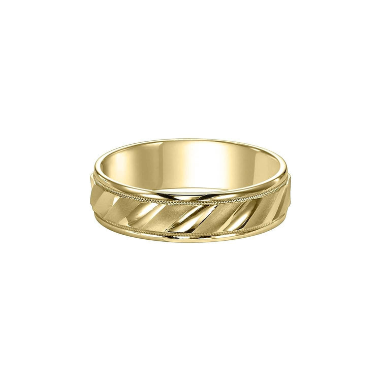Etched 6mm Band - Frederick Goldman- Diamond Cellar