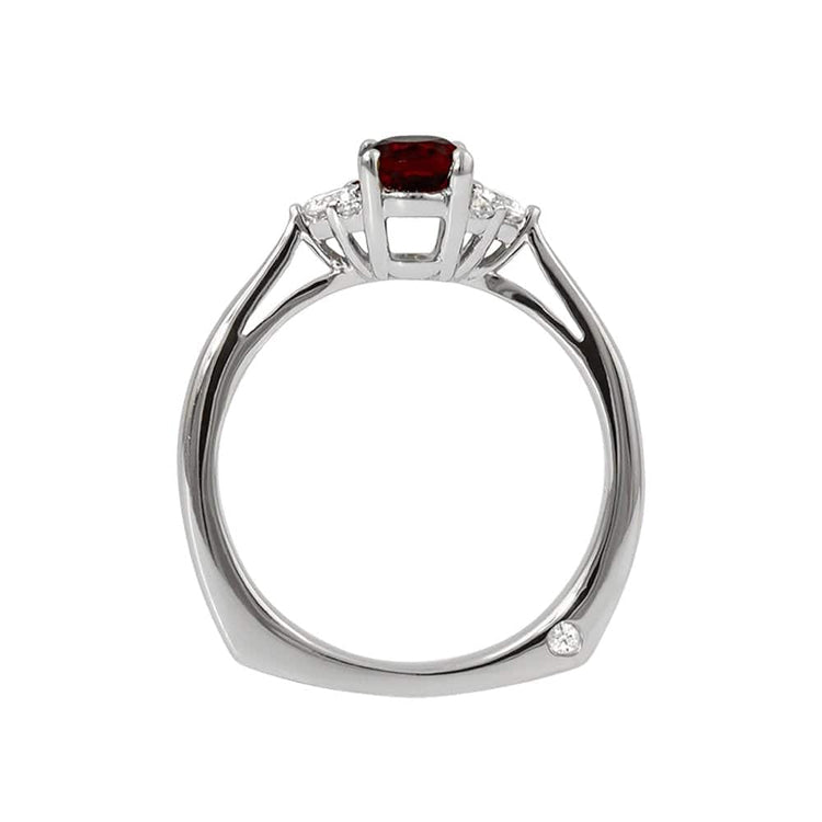 Garnet and Diamond Ring - Diamond Cellar- Diamond Cellar