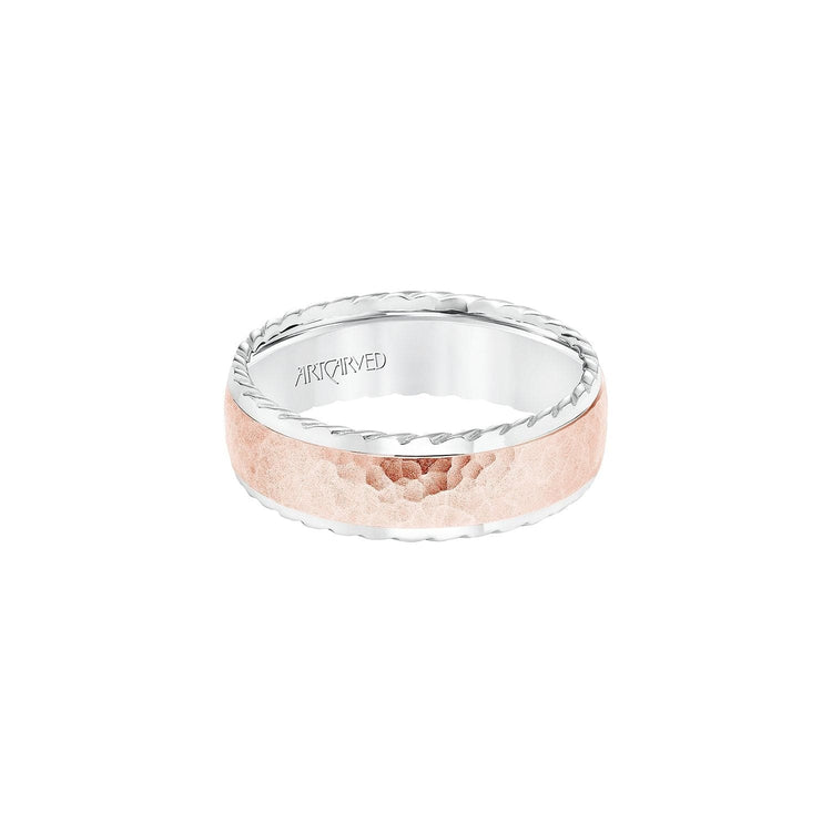 Hammered Finish 7mm Band - Frederick Goldman- Diamond Cellar