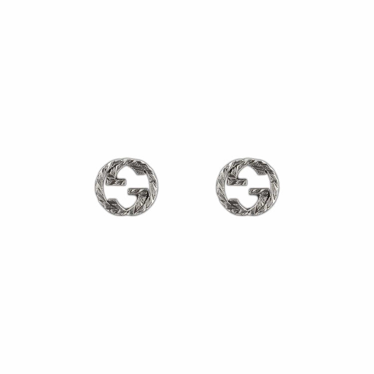 Interlocking G Stud Earrings - Gucci- Diamond Cellar