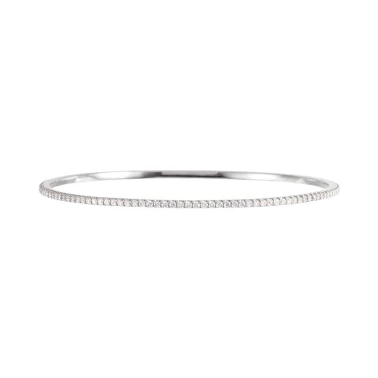 Lab Grown Diamond Bangle Bracelet (2 tcw) - Céleste Created Diamonds- Diamond Cellar