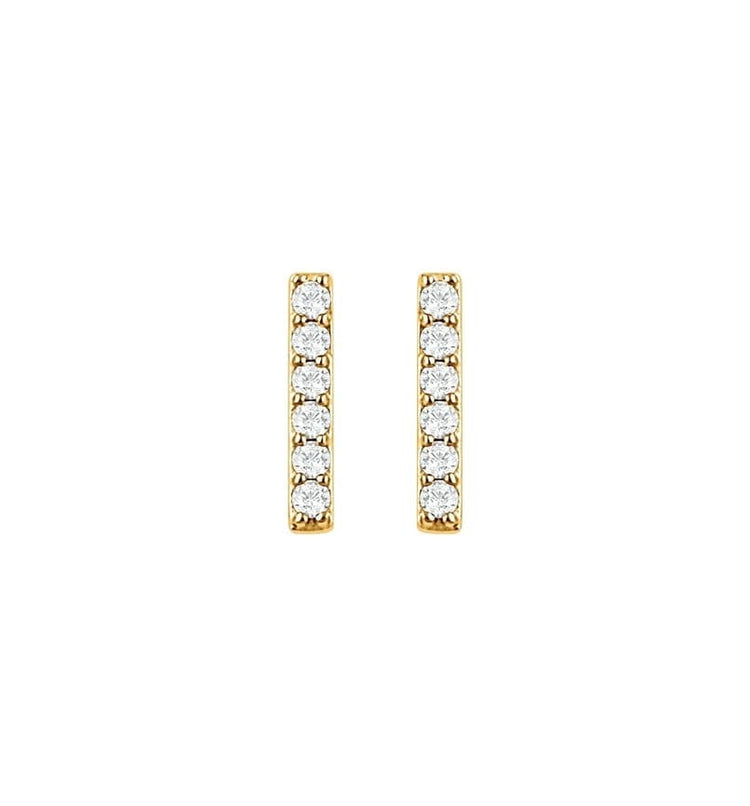 Lab Grown Diamond Bar Earrings (1/10 tcw) - Céleste Created Diamonds- Diamond Cellar